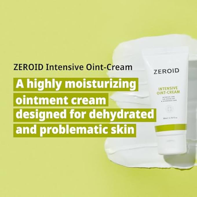 zeroid مرهم مكثف - كريم مرطب للوجه للبشرة الجافة جداً - كريم وجه للبشرة الحساسة والمضطربة - عناية مكثفة بالبشرة - لوشن للوجه لتهدئة وترطيب البشرة - 2.7 أونصة سائلة (80 مل) - Image 2